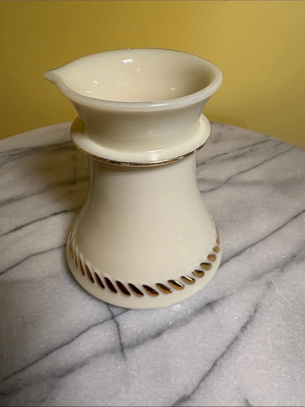 Vintage Wheatonware creamer made from ivory custard glass